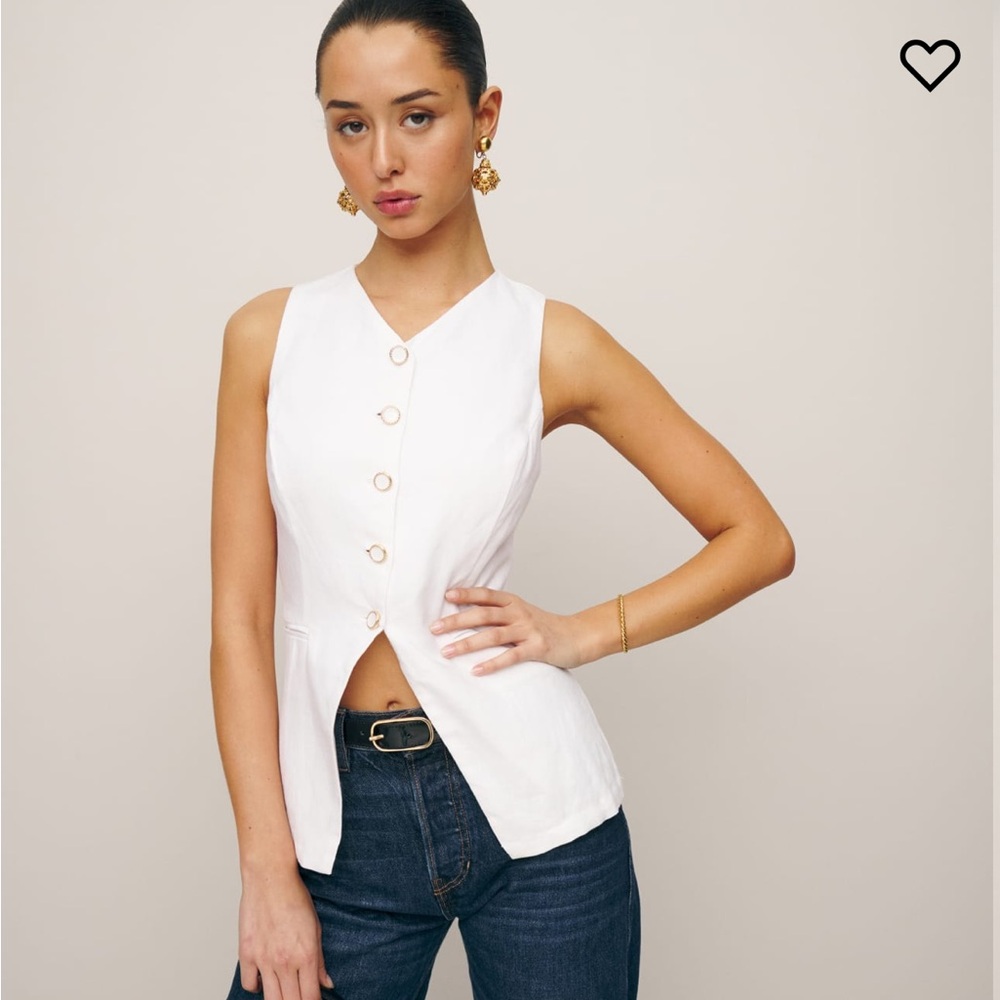Reformation Aspen Linen Top size 8 brand new